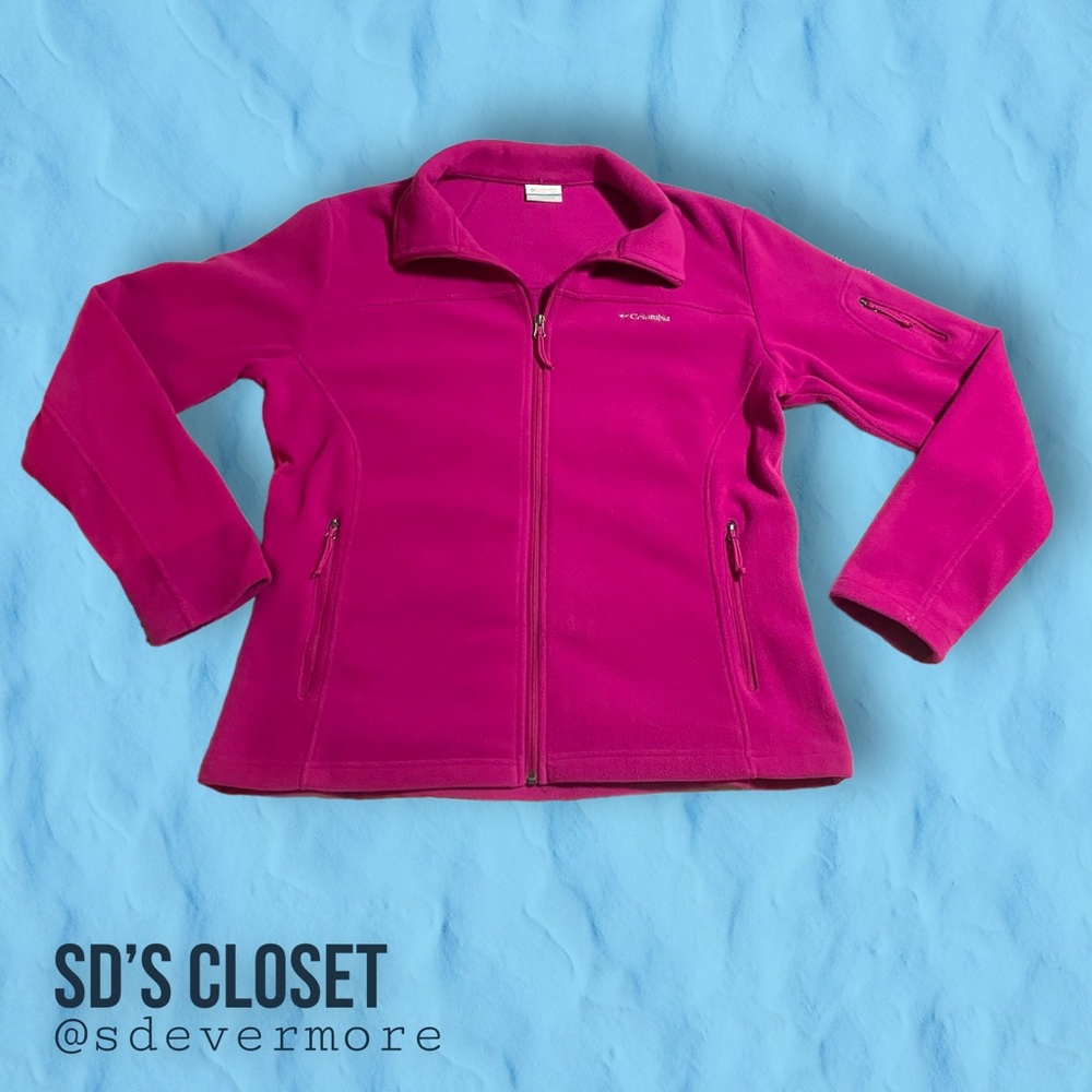 Women’s Columbia Pink Fleece Jacket, XL